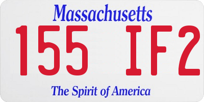 MA license plate 155IF2