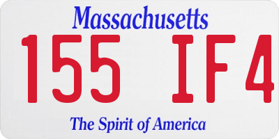 MA license plate 155IF4