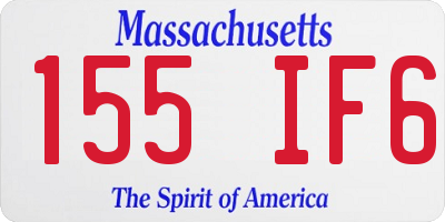 MA license plate 155IF6