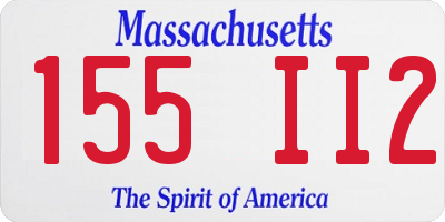 MA license plate 155II2