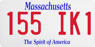 MA license plate 155IK1