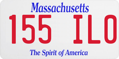 MA license plate 155IL0