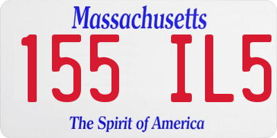 MA license plate 155IL5