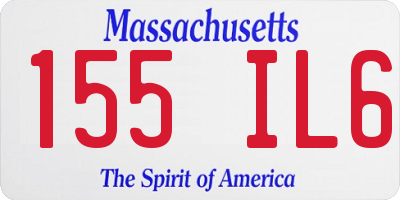 MA license plate 155IL6
