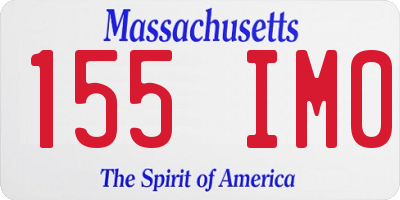 MA license plate 155IM0