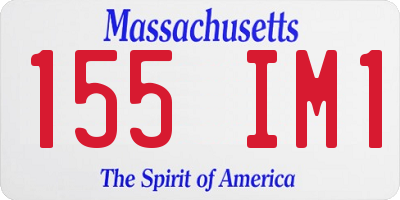 MA license plate 155IM1