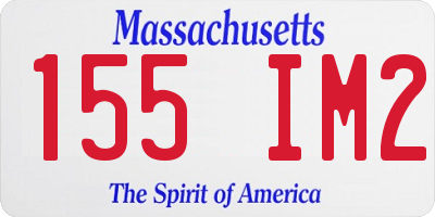 MA license plate 155IM2