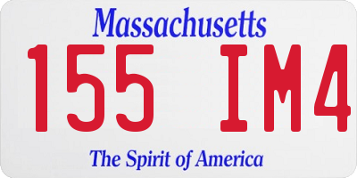 MA license plate 155IM4