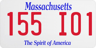 MA license plate 155IO1