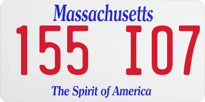 MA license plate 155IO7