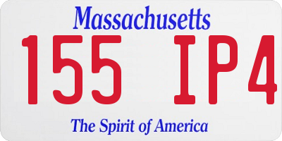MA license plate 155IP4