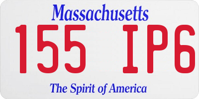 MA license plate 155IP6