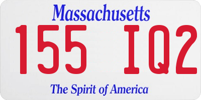 MA license plate 155IQ2