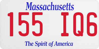 MA license plate 155IQ6