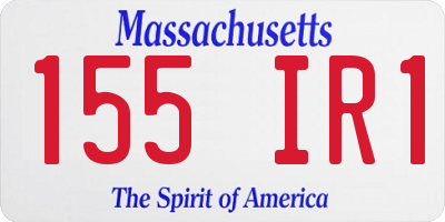MA license plate 155IR1