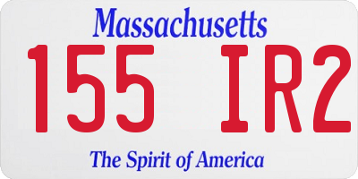 MA license plate 155IR2