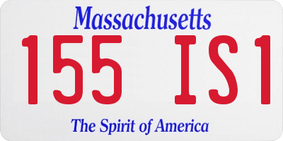MA license plate 155IS1