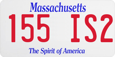 MA license plate 155IS2