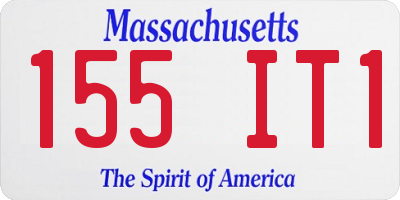 MA license plate 155IT1