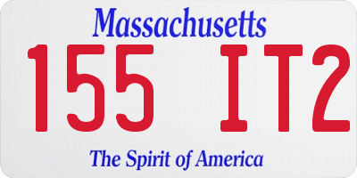 MA license plate 155IT2