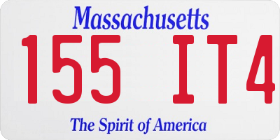 MA license plate 155IT4