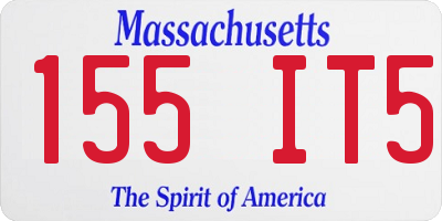 MA license plate 155IT5