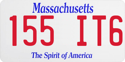 MA license plate 155IT6