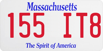MA license plate 155IT8