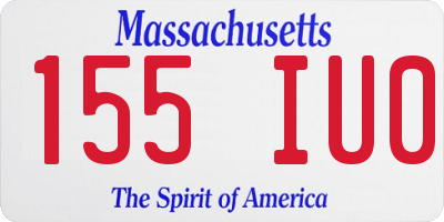 MA license plate 155IU0