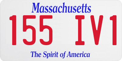 MA license plate 155IV1