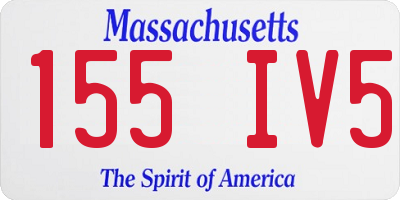MA license plate 155IV5