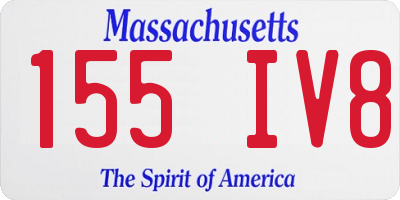 MA license plate 155IV8