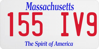 MA license plate 155IV9