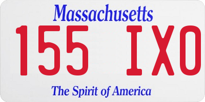 MA license plate 155IX0