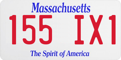 MA license plate 155IX1