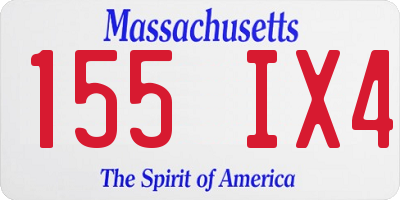 MA license plate 155IX4