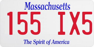 MA license plate 155IX5