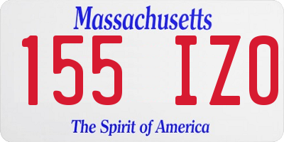 MA license plate 155IZ0