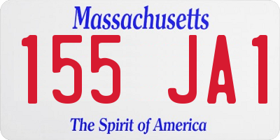 MA license plate 155JA1