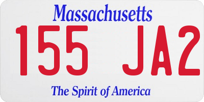 MA license plate 155JA2