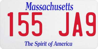 MA license plate 155JA9