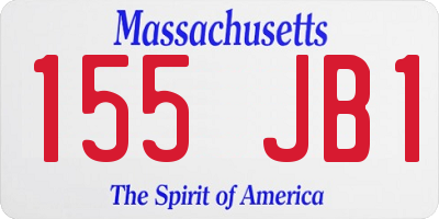 MA license plate 155JB1
