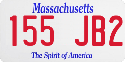 MA license plate 155JB2