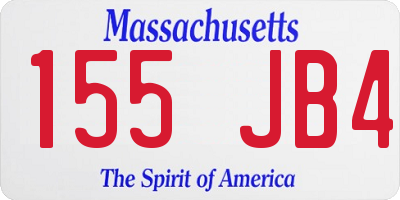 MA license plate 155JB4