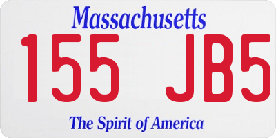 MA license plate 155JB5
