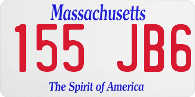 MA license plate 155JB6