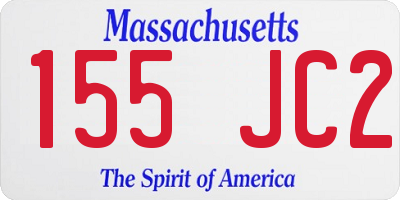 MA license plate 155JC2