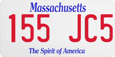 MA license plate 155JC5