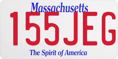 MA license plate 155JEG