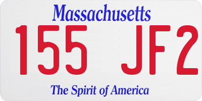 MA license plate 155JF2